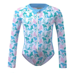 Summer Gingko Long Sleeve Sunsuit