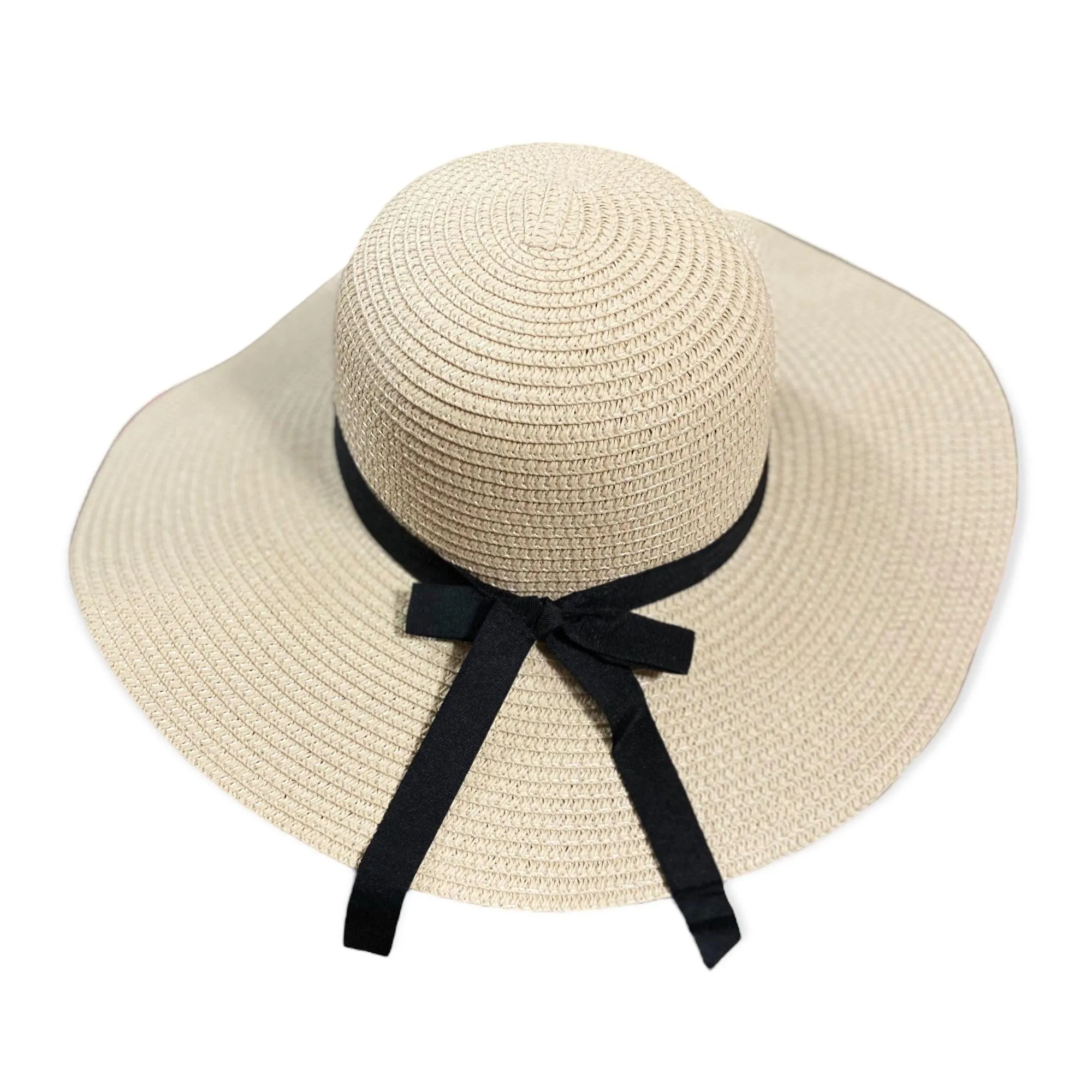 Tan Wide Brim Summer Straw Hat