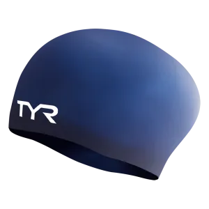 TYR Long Hair Silicone Wrinkle-Free Swim Cap