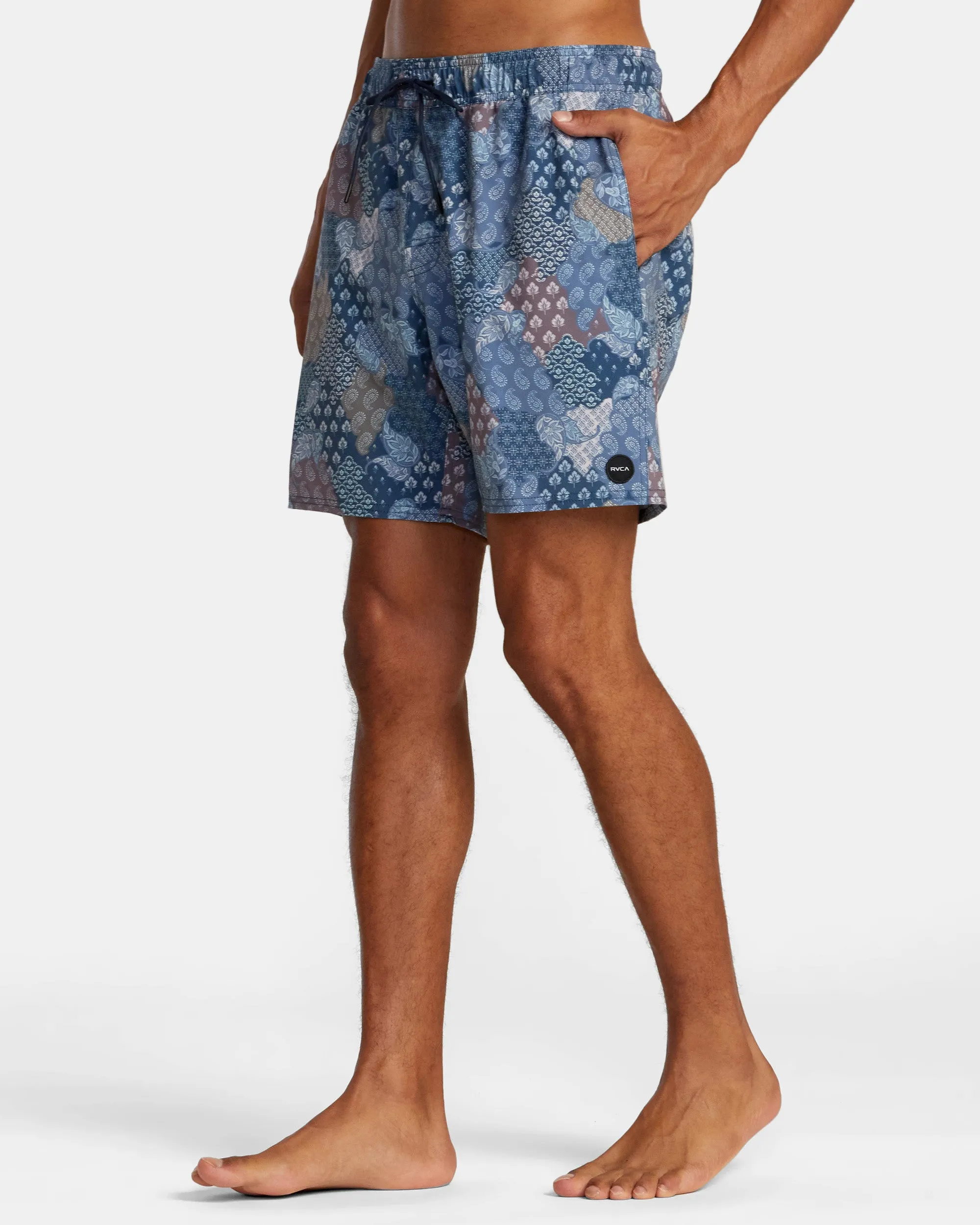 VA Elastic Waist 17" Boardshorts - Washed Indigo