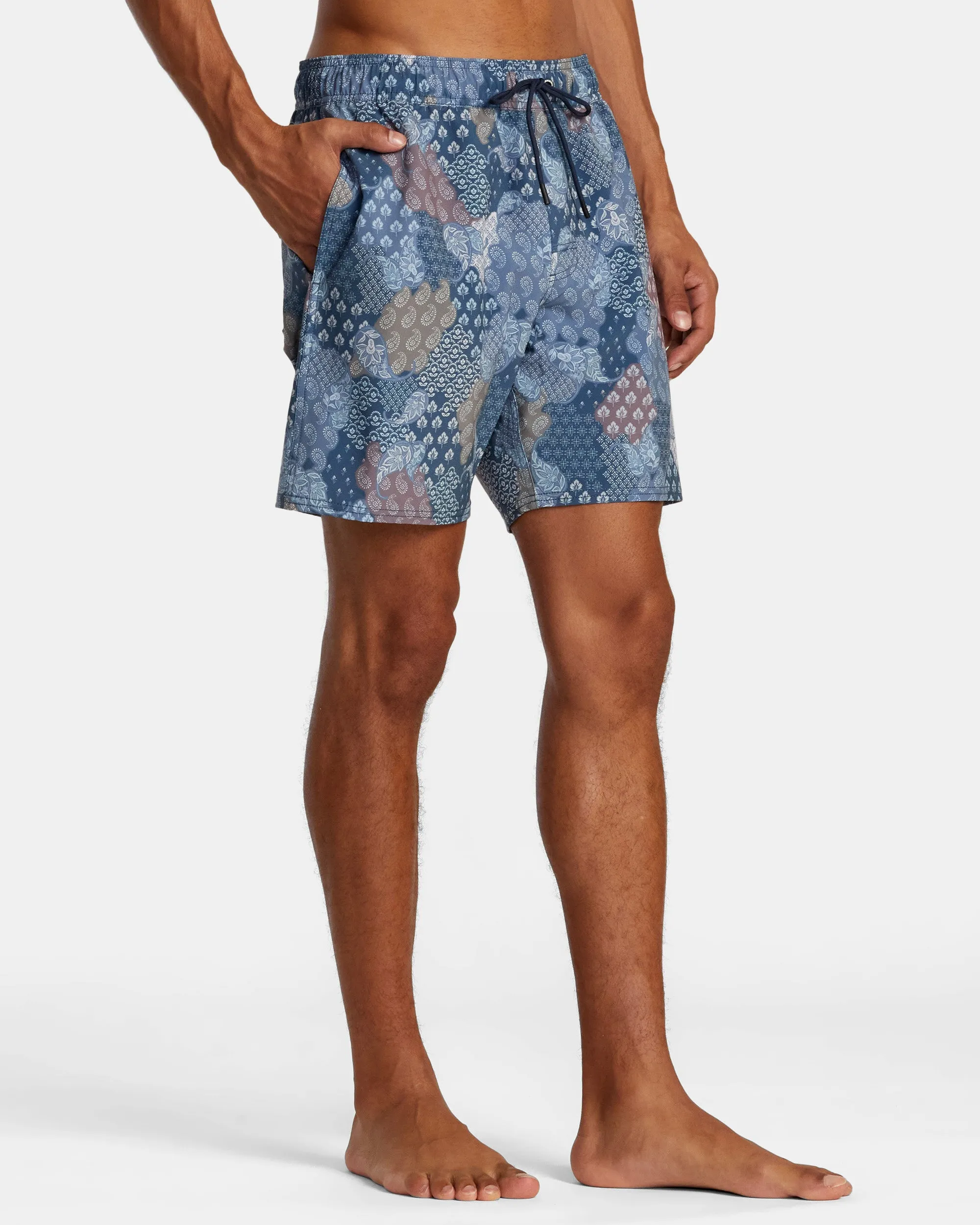 VA Elastic Waist 17" Boardshorts - Washed Indigo