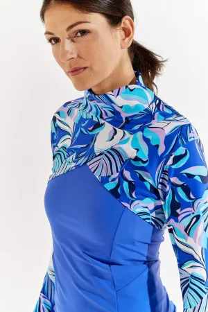 Women's Kaycos Shrug  |  Blue Multicolor Isla Palm