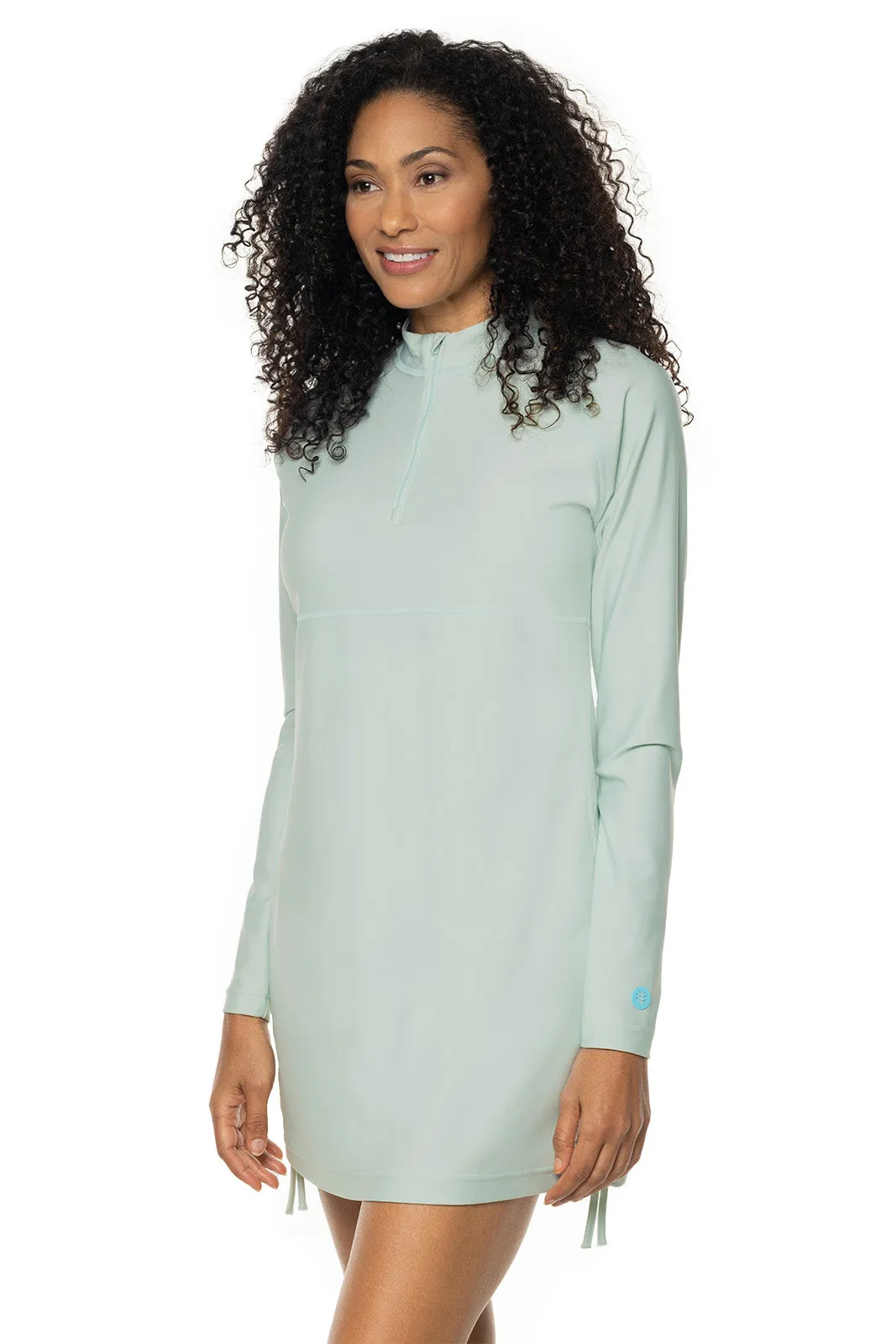 Women's Lawai Ruche Swim Shirt  |  Misty Aqua