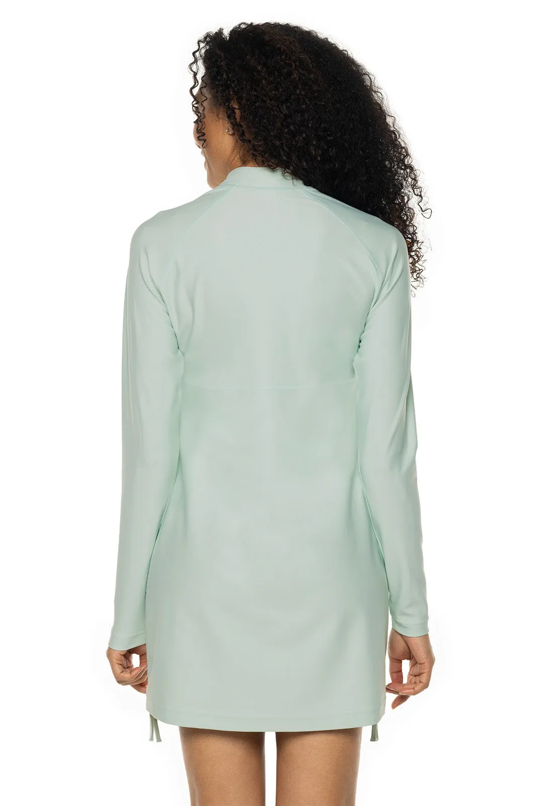 Women's Lawai Ruche Swim Shirt  |  Misty Aqua