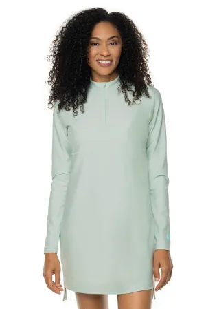 Women's Lawai Ruche Swim Shirt  |  Misty Aqua