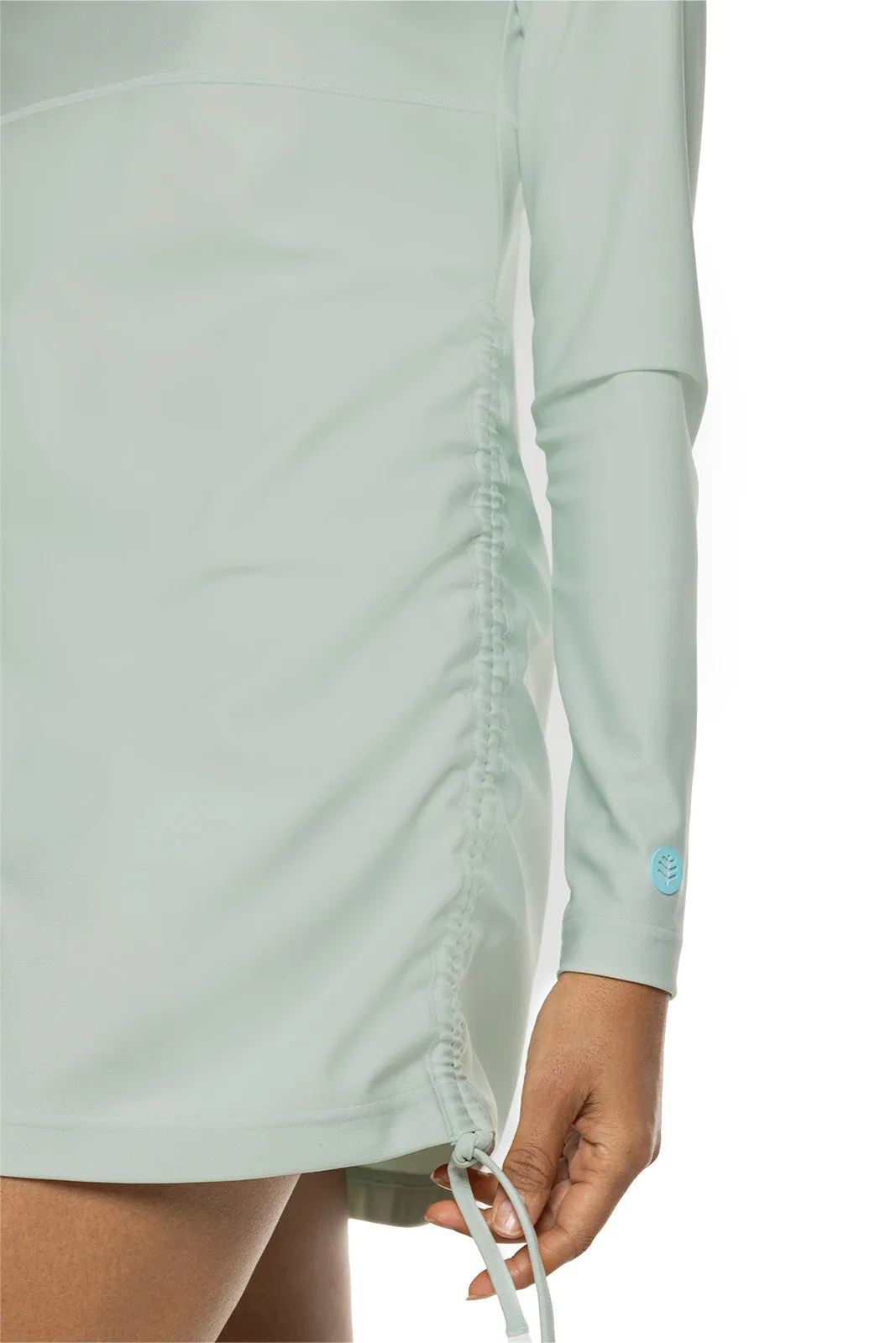 Women's Lawai Ruche Swim Shirt  |  Misty Aqua