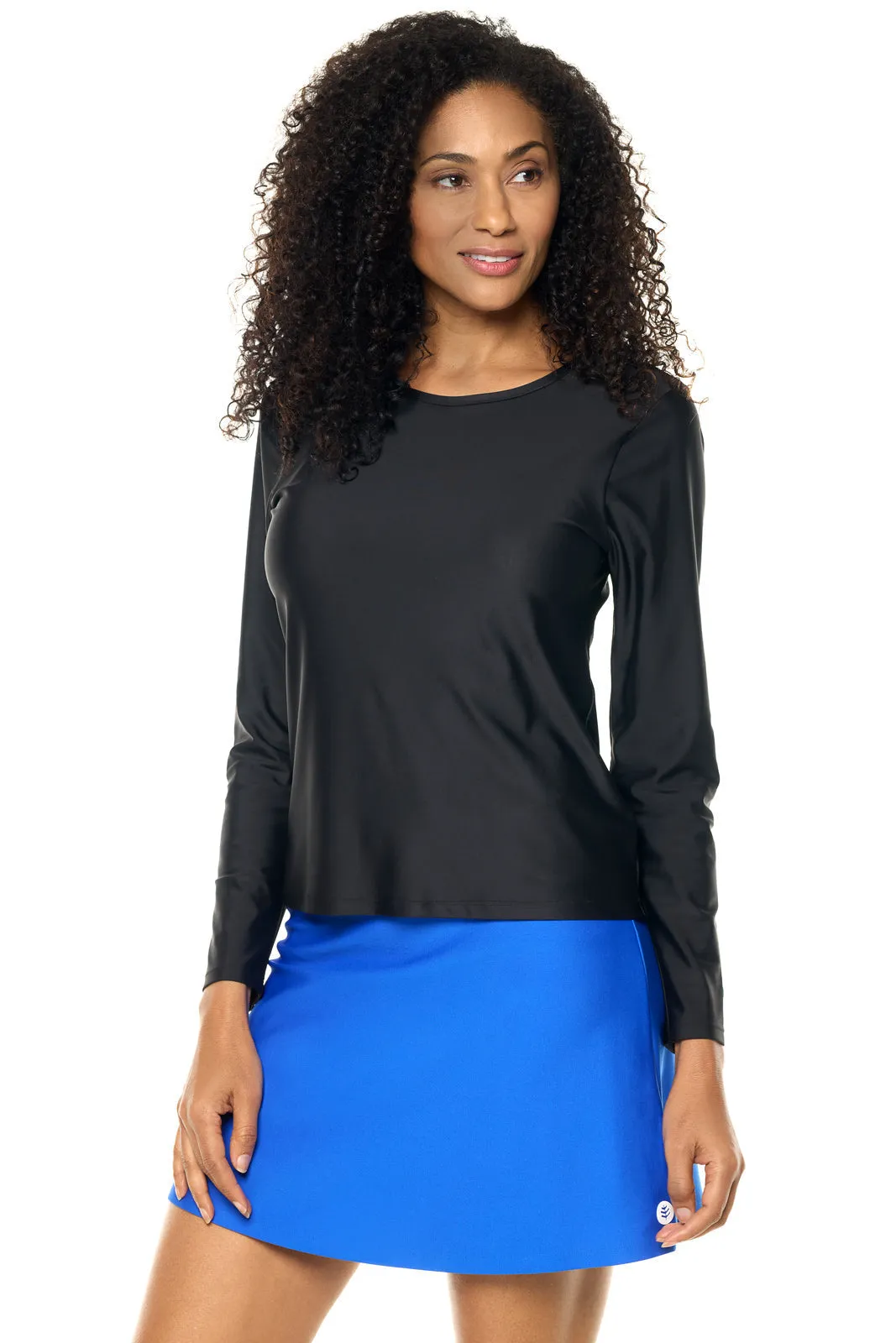 Women's Palmeto Long Sleeve Swim Shirt  |  Black