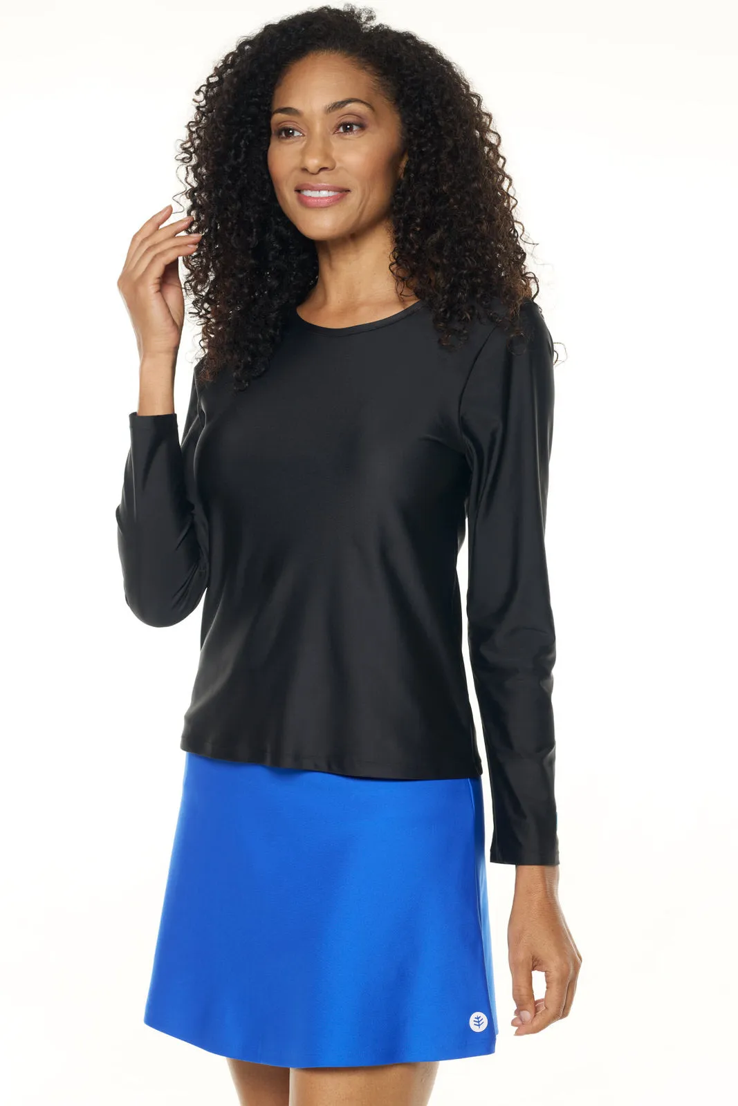 Women's Palmeto Long Sleeve Swim Shirt  |  Black