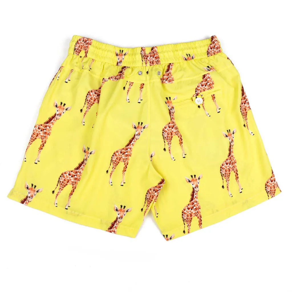 Yellow Giraffe Men's Boardshorts